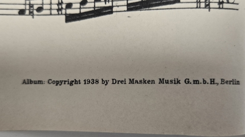 Oper im Heim I, Copyright 1938